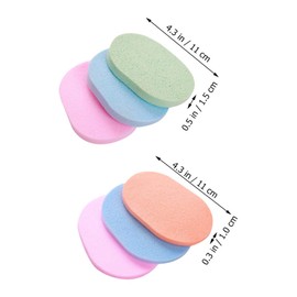 Baluue Household Exfoliating Sponges 6 Pcs Facial Cleaning Pads Compact Face Wash Pads Soft Texture for Gentle Cleansing Random Color