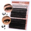 Focipeysa Lash Clusters 100D 200D Lash Extension with Bottom Lash