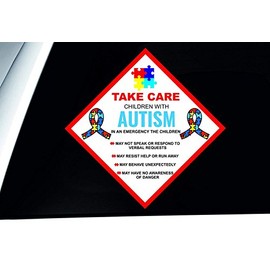 Roll over image to zoom in Level 33 CHILDREN/CHILD With Autism on board Information/Warning Sticker For Any Vehicle - Place on an Exterior Window/Bodywork - Weather/Waterproof. (CHILD)