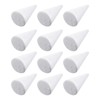 12pcs Foam Cone White Polystyrene Foam Cone Kids DIY Christmas