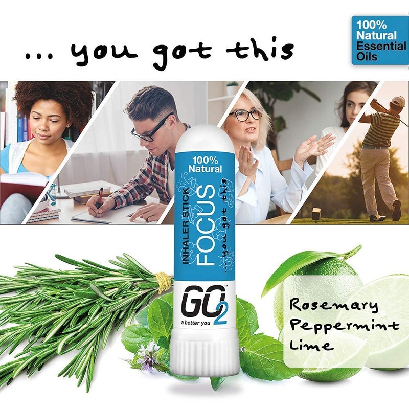 GO2 Inhaler Focus Stick — Essential Oils for Convenient On-The-Go