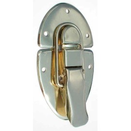 Large Oval Trunk Drawbolt Brass Plated - TRUNK CHEST STEAMER ANTIQUE retro old