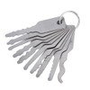 GZQ 10pcs Jiggler Keys Stainless Steel Mini Jigglers Lock Pick
