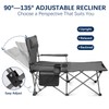 apollo walker Reclining Beach Chair, Adjustable 90-135° Backrest Camping Lounge