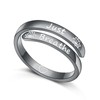 DAOCHONG 925 Sterling Silver Adjustable Inspirational Rings Stackable Spiral Twisted