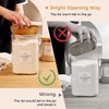 2 Pack large Square Glass Flour and Sugar Containers with