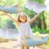 8 Pcs White Cloud Balloons Matte Plane Helicopter Foil Balloons