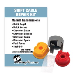 BushingFix CA1Kit Manual Transmission Shift Cable Bushing Repair Kit, Shifter Cable Kit compatible with Ford, Chevy, Buick, and More, Replacement Bushing, Easy Repair and Replacement