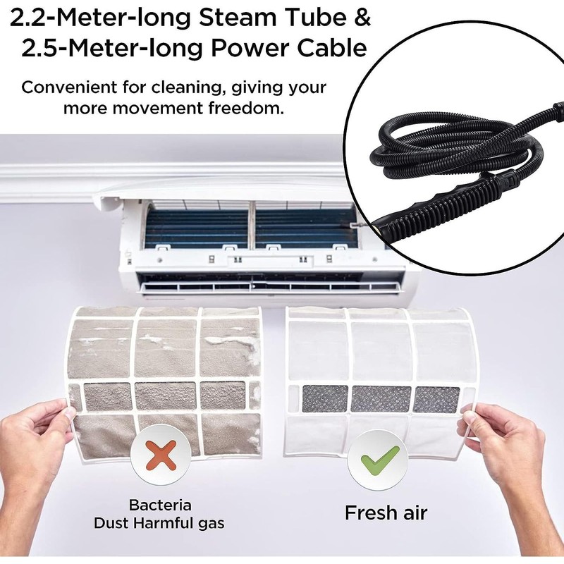 High Pressure Handheld Steam Cleaner,2500w High Temp Car Detailing Handheld