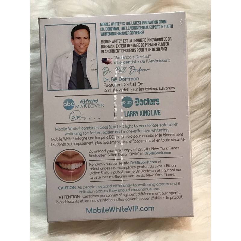 Mobile White VIP Edition Advanced Teeth Whitening Kit NEW FabFitFun