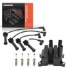 A-Premium 1 Ignition Coils with 4 Wire and 4 Iridium