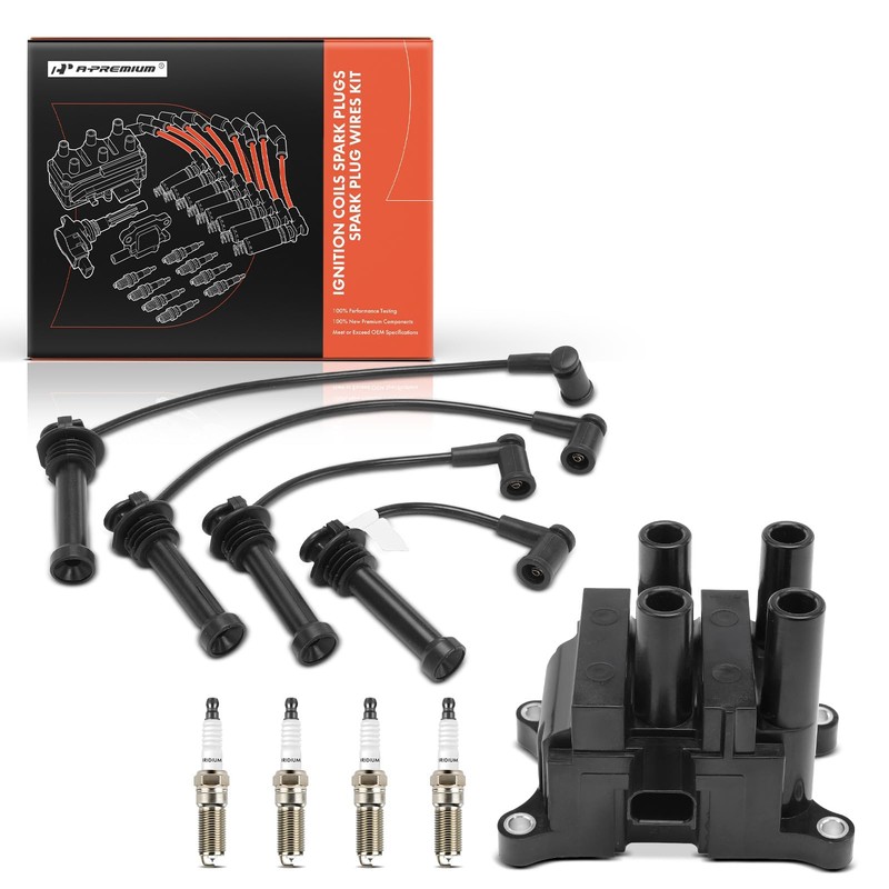 A-Premium 1 Ignition Coils with 4 Wire and 4 Iridium