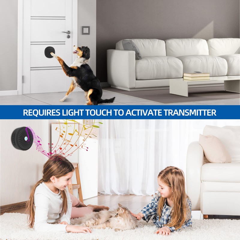 Wowlela Dog Doorbell, Wireless Touch Pet Doorbell, Pet Training Bells
