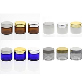 White Glass Jar 100ml Kosmetex White Glass Cosmetic Jar with Lid, Empty Glass Jar, Ointment Jar, Cream