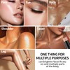 2023 3-in-1 Cream Highlighter Stick with Integrated Brush, Waterproof and