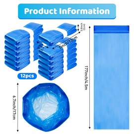 Pack of 12 Nappy Bin Refill Cassettes, Nappy Bin Refill Bags, LUOJINYI Nappy Bin Refill Cassettes, Refill Film Nappy Bin, Nappy Bin Refill Film Compatible with Tommee Tippee, Angelcare