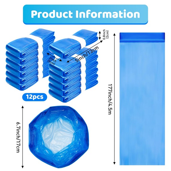 Pack of 12 Nappy Bin Refill Cassettes, Nappy Bin Refill