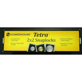 Guardhouse 25 Guardhouse 2x2 Tetra Snaplocks Silver Round 39mm Coin Capsules Holders