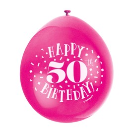 Happy 60th Birthday Assorted Colors Latex Balloons (22cm) Pack of 10 - Festive & Fun Party Decorations