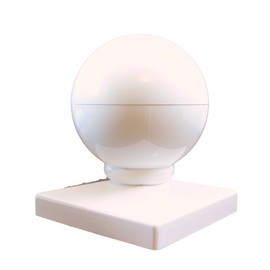 4" White Dome Vinyl Post Cap