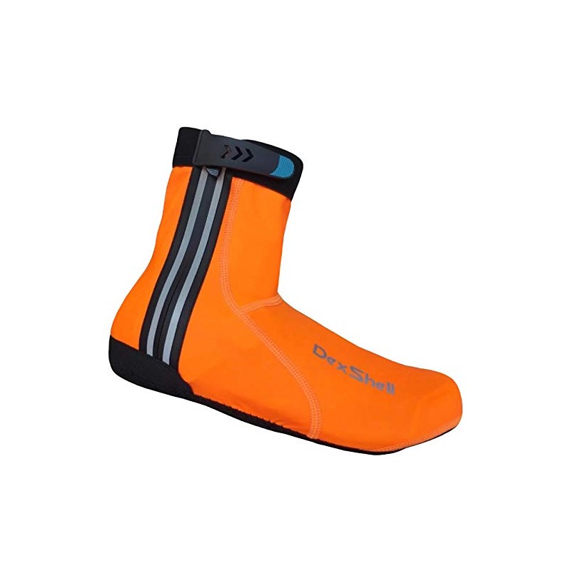 DexShell Adults Lightweight High Visability Cycling Over Shoes - Orange