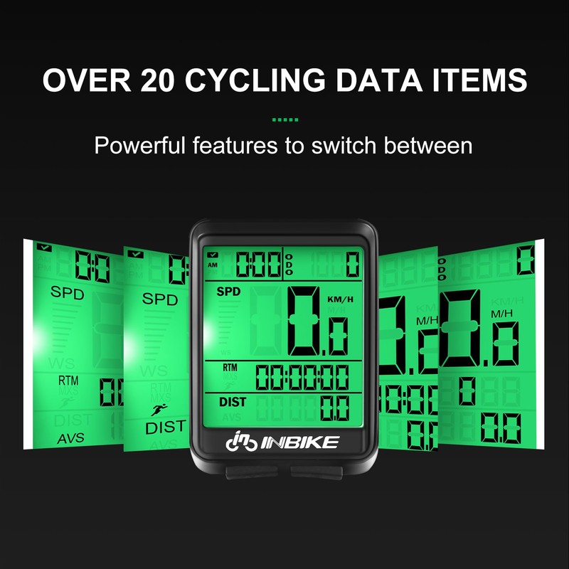 INBIKE Bike Computer Wireless Speed Sensor Bicycle Accessories Cycling GN_1
