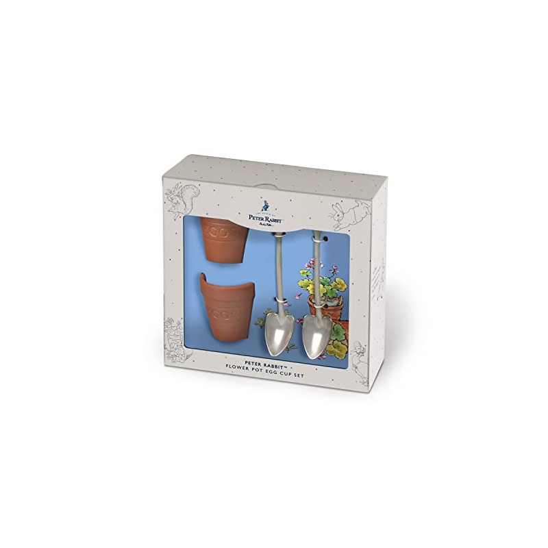 Eddingtons Peter Rabbit Classic Gardeners Egg Cups & Spoons