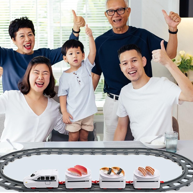 Apettoey Sushi Train Rotating Table Food Train Battery Powered Electric