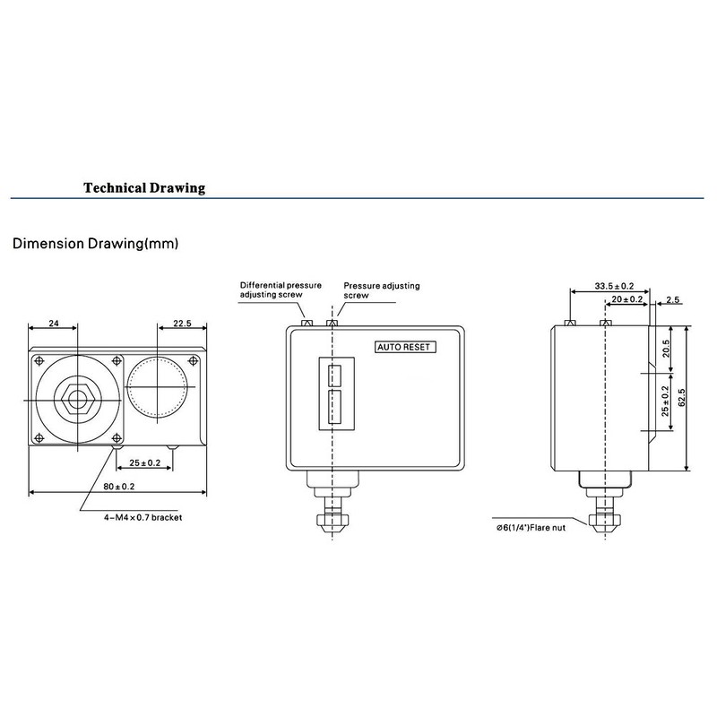Water Pump Pressure Control Switch Electronic Pressure Controller for Air