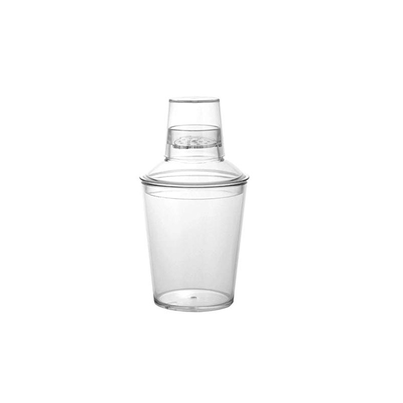 Clear 3 Piece 18 oz. Plastic Cocktail Shaker