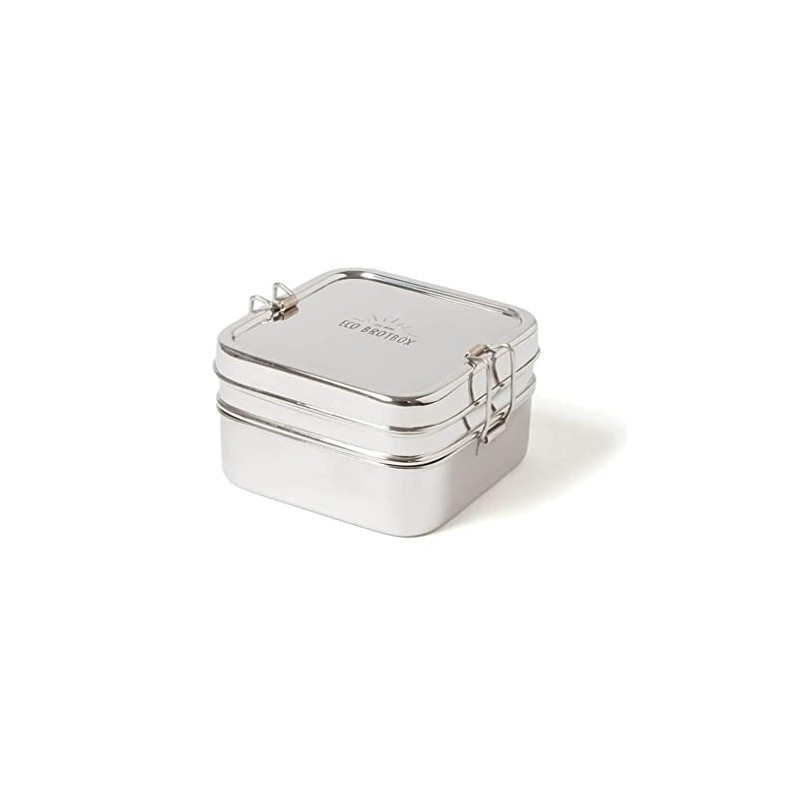 ECO Brotbox Cube Box XL Square Stainless Steel Lunch Box