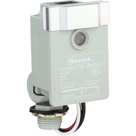 Westek AT15SW-4 Outdoor Wire-In Dusk To Dawn Swivel Mount Light Control, Gray