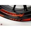 BIKE-label 760000 Wheel Rim Sticker Neon Red/Orange Stripes Black
