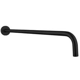 Shower Arm with Flange, 24 Inches Wall Mount Replacement Extension Showerhead Arm For Fixed Shower Head, Matte Black