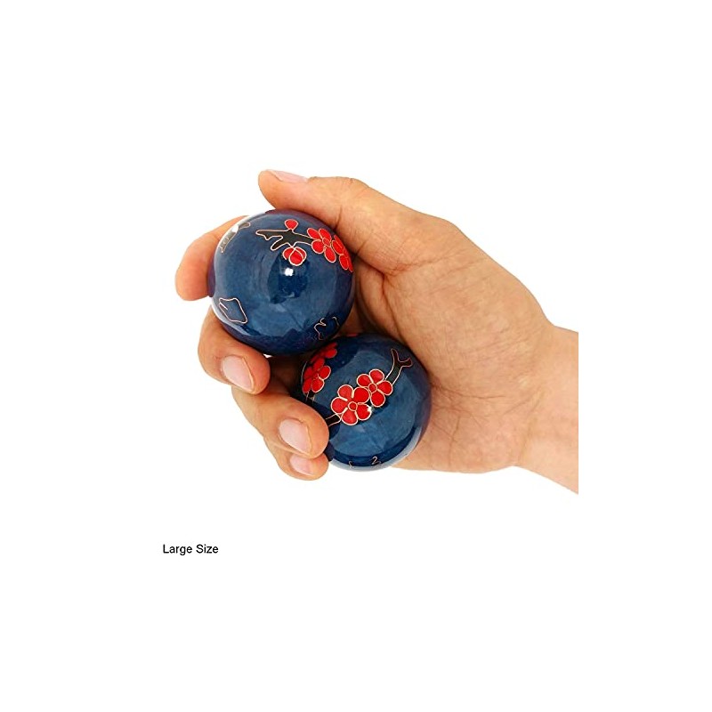 Top Chi Hummingbird Baoding Balls with Bamboo Stand (Large 2