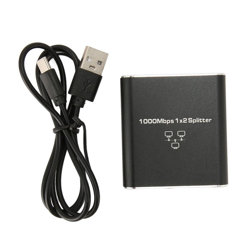 2 Port Gigabit Unmanaged Ethernet Switch, 1000Mbps 1 in 2