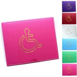 ORCHIDS Premium Blue PU Leather Disabled Parking Badge Holder for Cars (HOT Pink)