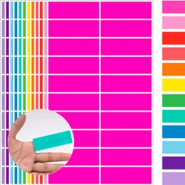 960 Pack Rectangular Colored Coding Labels Stickers by YSHIHE,3 x 1 inch Label Sticker,10 Assorted Colored Name Tags