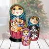 Friendship Cat and Dog 3-Nest Matreshka Wooden Nesting Dolls Set