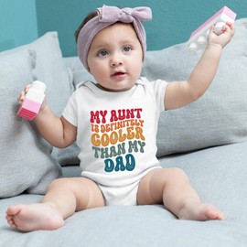 listery Aunt Cool Than Dad Baby Boy Clothes infant Unisex Funny Baby Girl Baby Bodysuit 0-12 months
