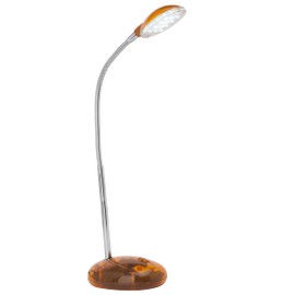 Lightbox Orange Basic LED Desk Lamp - 32 cm Height - Functional Table Lamp with Adjustable Arm & Switch - for Office - 2 W, 140 lm, 6500 K - Plastic/Metal