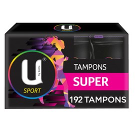 U by Kotex Sport Tampons Super 192 Count (12 x 16 Pack) - Packaging May Vary