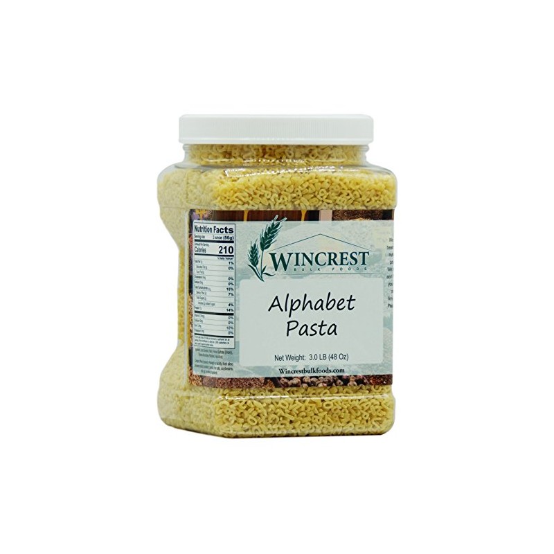 Alphabet Pasta Noodles - 3 Lb Tub