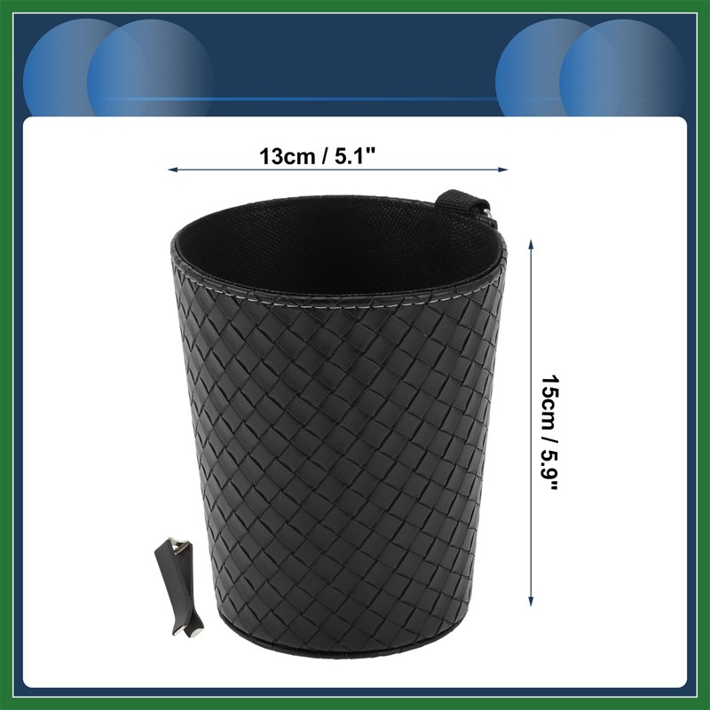 Motoforti Car Trash Can Front Rear Seats 5.1" Width 5.9"