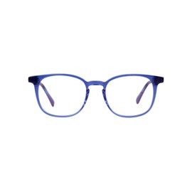eyebobs - Boardroom | Premium Reading Glasses for Men and Women | Square Frame for Average Faces, Sapphire Blue Crystal, 3.50