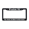 Christian License Plate Frame with Bible Verse Scripture Sayings (Psalm