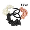 Beavorty 6pcs Pearl Hair Ties Stylish Ponytail Holders for Women