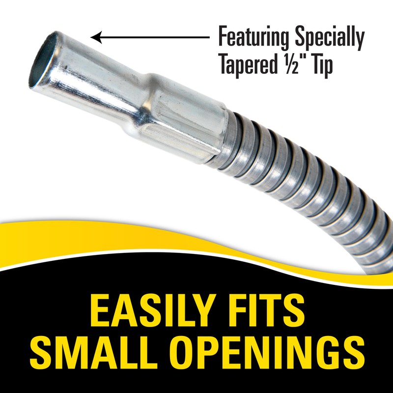 Lumax LX-1704 Heavy Duty Galvanized Steel Funnel with 12" Flexible
