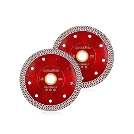 Casaverde 2 x diamond cutting disc, 115 mm, turbo thin diamond cutting discs for tiles, granite, marble, concrete, ceramic, brick