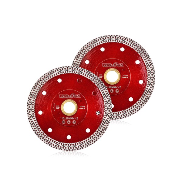 Casaverde 2 x diamond cutting disc, 115 mm, turbo thin